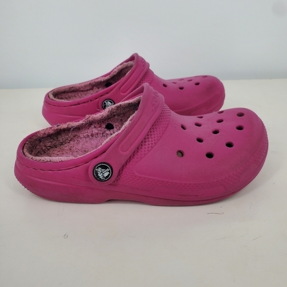 Crocs Classic Fleece Lined Clogs Size 4 Men 6 Women Shoes Rose Pink - Picture 3 of 8